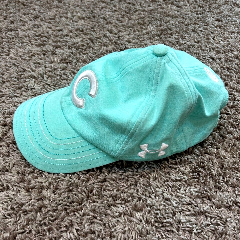 Under Armour Kids Baseball Cap‎ C Logo Light Blue Hat Genuine Merchandise